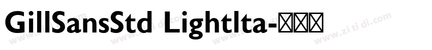 GillSansStd Lightlta字体转换